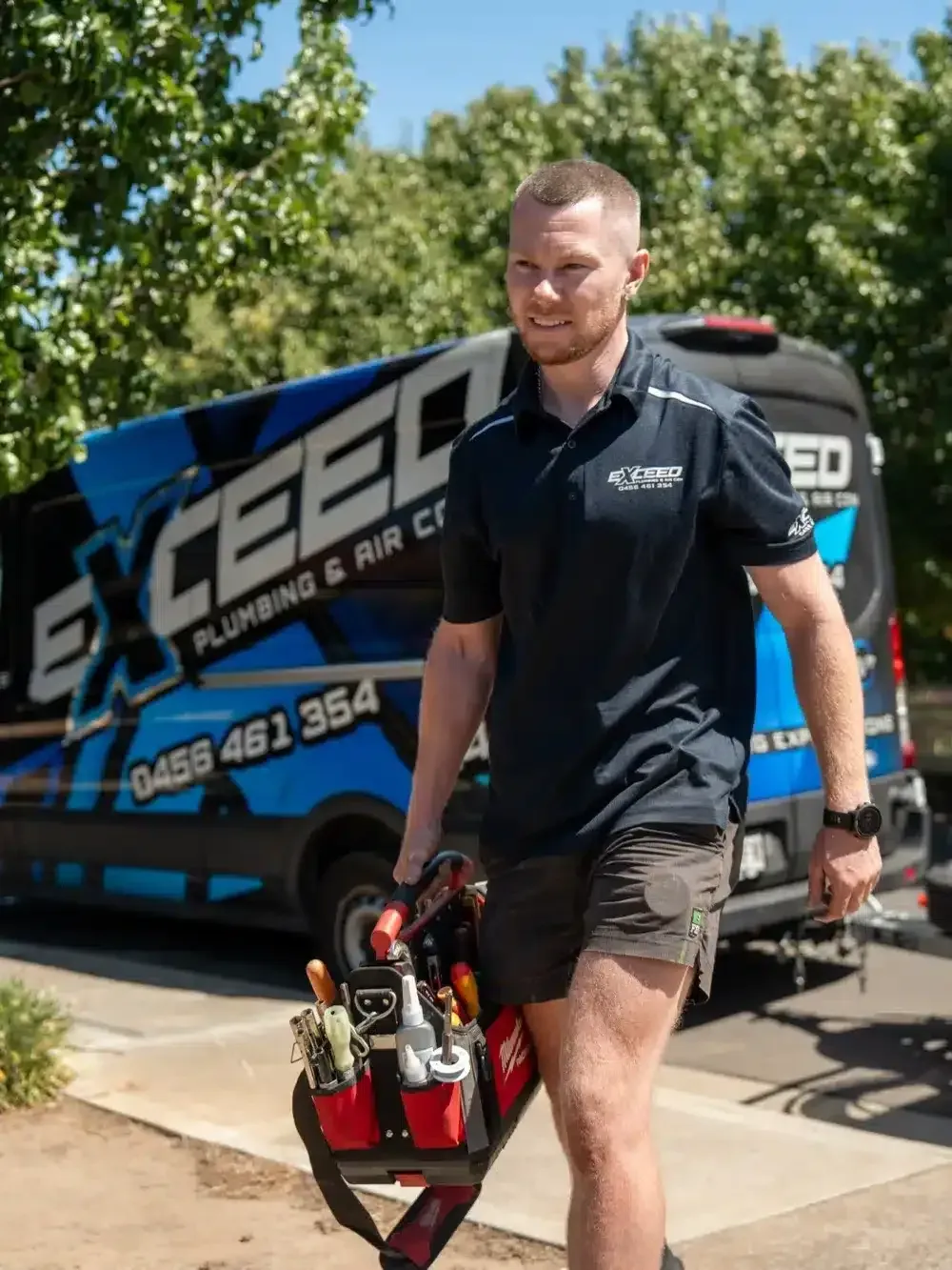 Local plumber arriving at a Morphett Vale home
