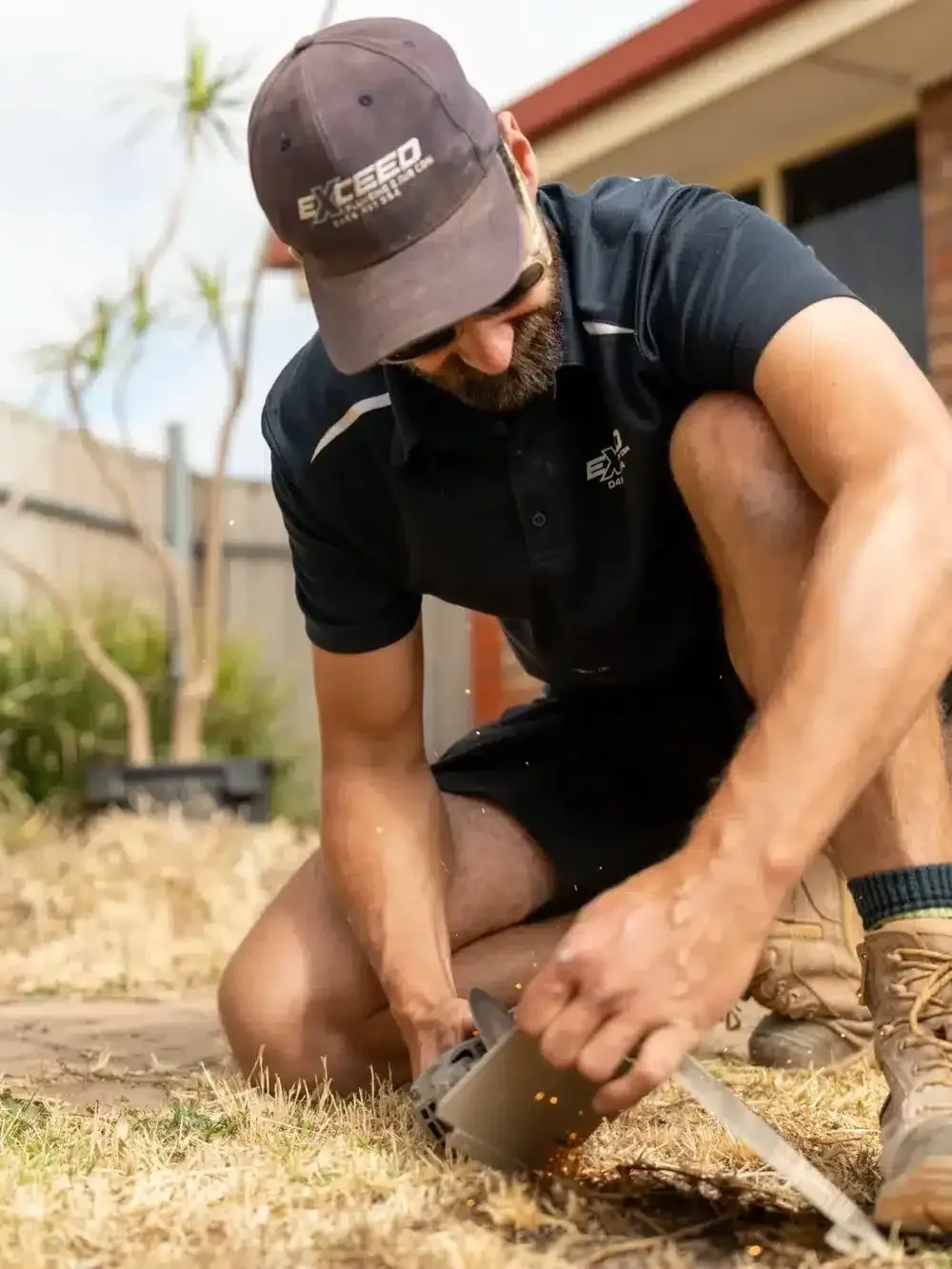 A Morphett Vale plumber at work on a job